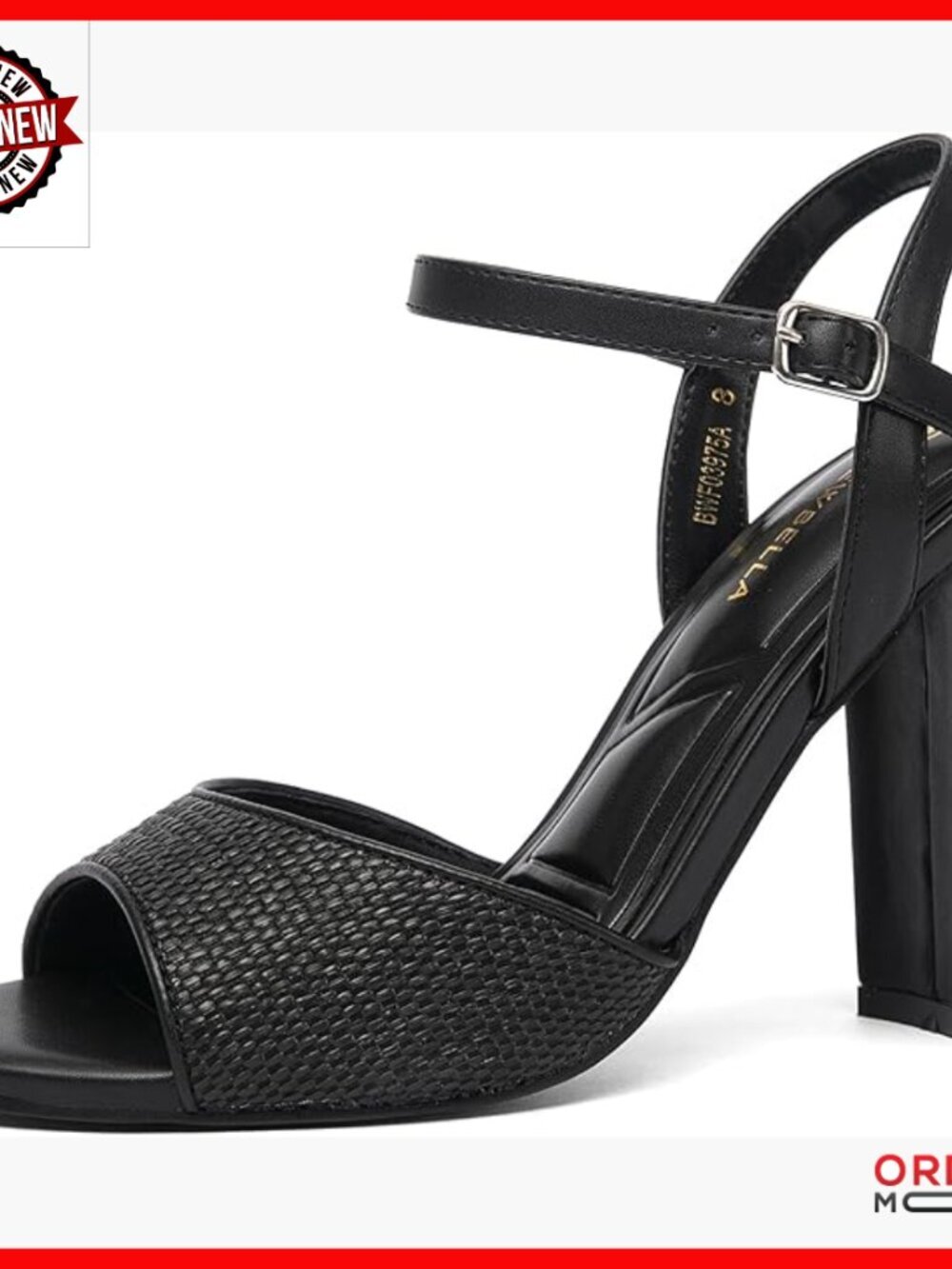 Chunky Block Heel Sandals with Ankle Strap, Open Toe Dress Pumps for Prom